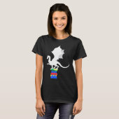 T-shirt Books Dragon Reading Reading Friend (Devant entier)