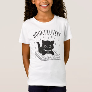 T-Shirt Booktrovert chat avec livre et étoiles