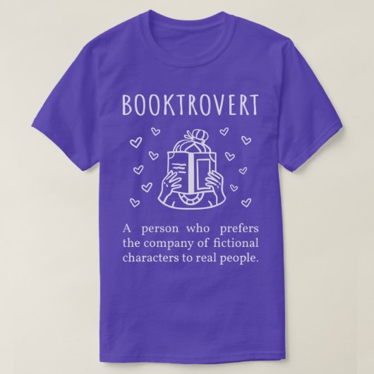 T-shirt Booktrovert Définition III Book Lover (Design devant)