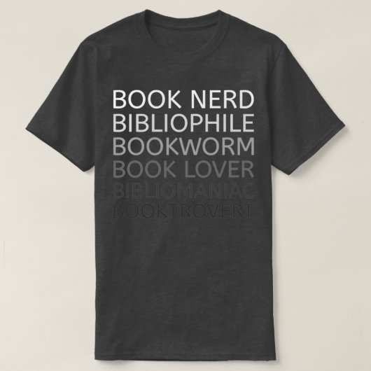 T-shirt Bookworm Amateur de livre Bibliophile (Design devant)