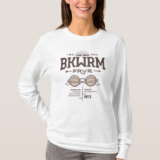T-shirt Bookworm Forever BKWRM FRVR (Devant)