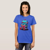 T-shirt Bookworm - Pixel Art Sci-Fi Reading Design (Devant entier)