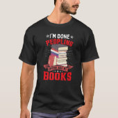 T-shirt Bookworm Reading  Book Library (Devant)