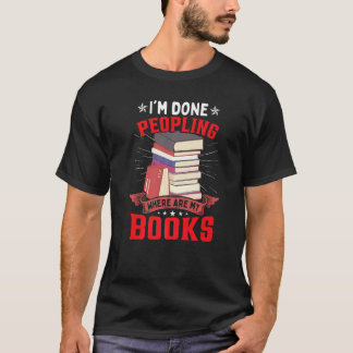 T-shirt Bookworm Reading  Book Library