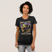 T-shirt bookworm, s'il vous plaît, je m'occupe d'un dragon (Devant entier)