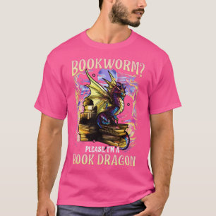 T-shirt Bookworm S'Il Vous Plaît Je Suis Un Livre Dragon C