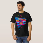 T-shirt Boom Box des années 80 (Devant entier)