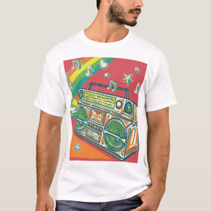 T-shirt Boom Box Funky Conception colorée