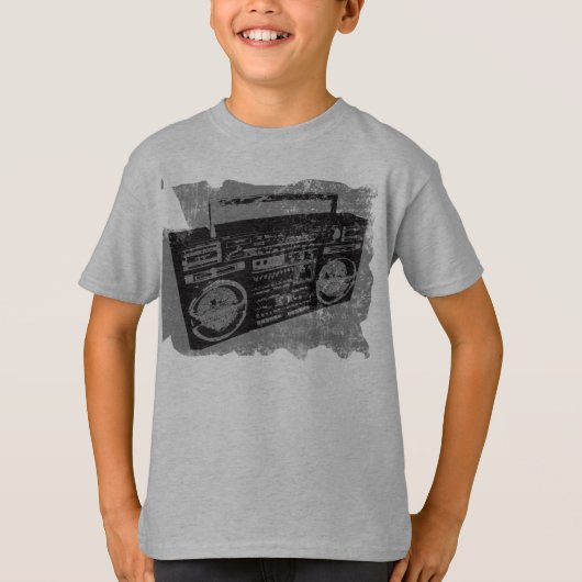 T-SHIRT BOOM BOX RÉTRO COOL 80'S 90'S (Devant)