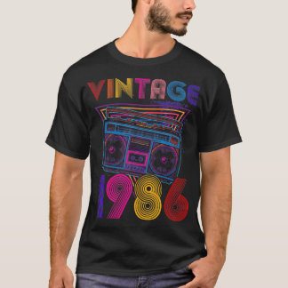 T-shirt Boom Box vintage 1986 36e Anniversaire Musique Lov