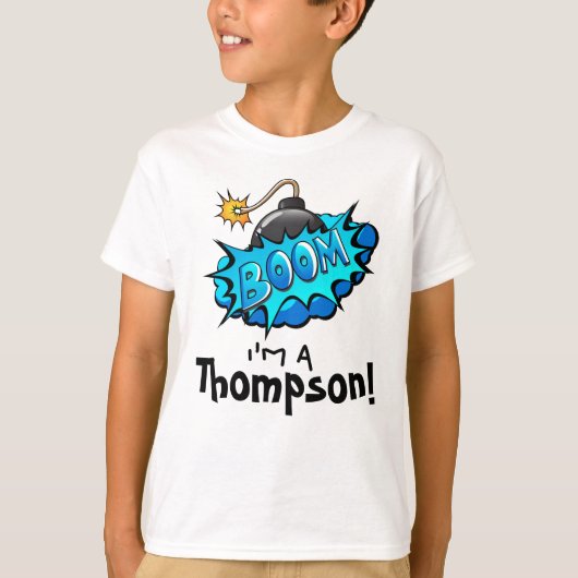 T-shirt Boom de bande dessinée d'art ! Pièce en t de (Devant)