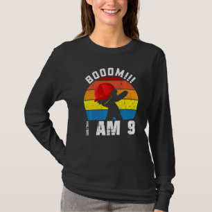 T-shirt Boom I Am 9 Garçon 9 ans Etre stupéfiant 9e annive