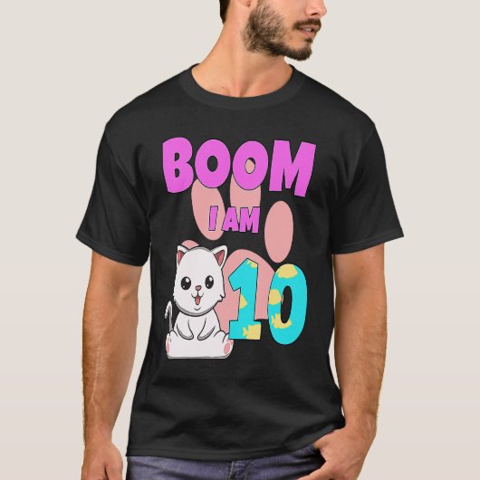 T-shirt Boom Im 10 Chat (Devant)