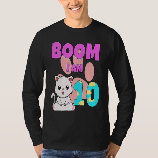T-shirt Boom Im 10 Chat (Devant)