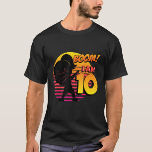 T-shirt Boom I'm 10 Girl Birthday 10th Birthday Party