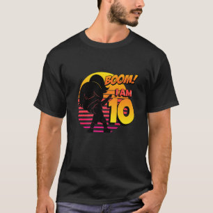T-shirt Boom I'm 10 Girl Birthday 10th Birthday Party