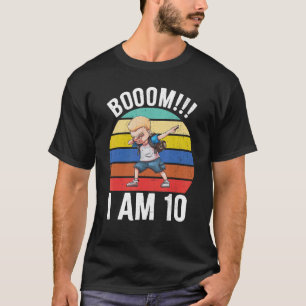 T-shirt Boom Je Suis 10 Garçon 10 ans Être génial 9e anniv