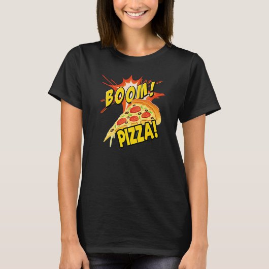 T-shirt Boom Pizza Vintage Boom Pizza (Devant)