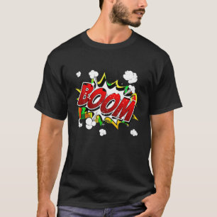 T-shirt Boom Vintage Pop Art Retro Comic Book Cadeau