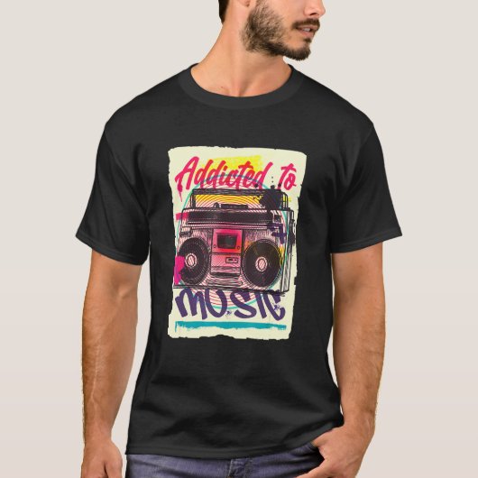 T-shirt Boombox Graffiti urbain (Devant)
