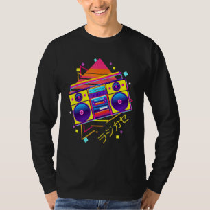 T-shirt Boombox Japonais Vaporwave Retro 80s 90s Pastel Go