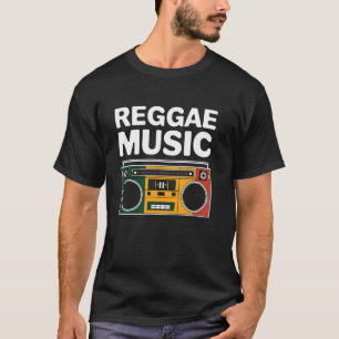 T-shirt Boombox Musique Reggae Racines Vintages rétro Rast