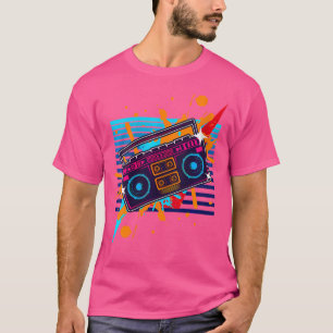 T-shirt Boombox pour femmes Radio Vieux Hip hop de l'école