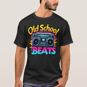 T-shirt Boombox rétro de la vieille école bat
