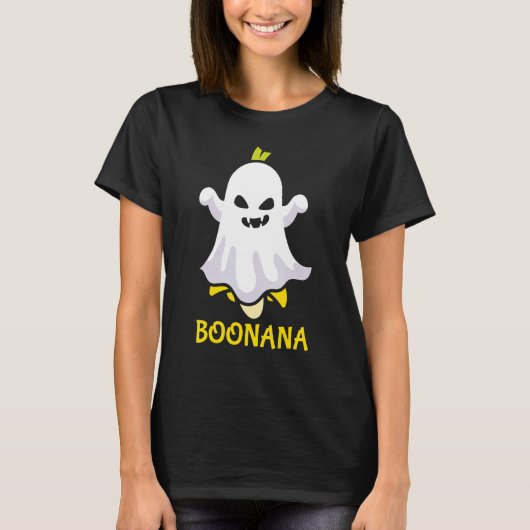 T-shirt Boonana Banana Ghost Scary Mignonne Costume Hallow (Devant)