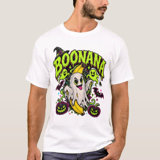T-shirt BOONANA Banane Hantée Drôle Halloween Fantôme