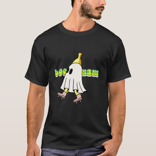 T-shirt Boonana Éffrayant Banana Ghost Chemise Halloween (Devant)