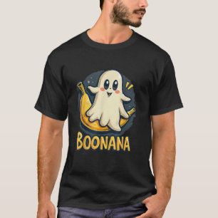 T-shirt Boonana Halloween Mignon Fantôme Banane Amusant Ép