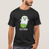 T-shirt Booocumber Funny Ghost Cucumber Pun Dark BG (Devant)