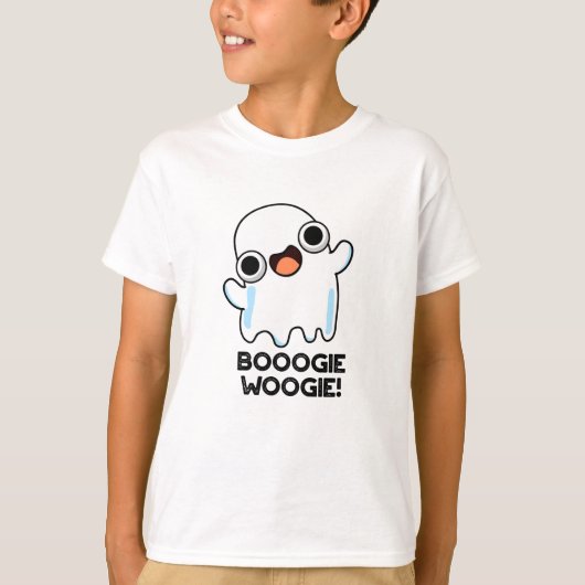 T-shirt Booogie Woogie Funky Music Ghost Pun (Devant)