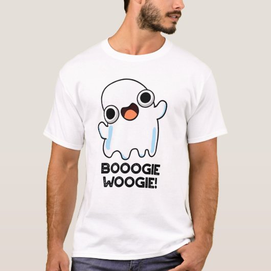 T-shirt Booogie Woogie Funky Music Ghost Pun (Devant)