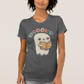T-shirt Boooks - Cute ghost reading a book (Devant)