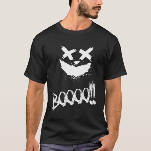 T-shirt BOOOO Scary Pumpkin Face Halloween (Devant)
