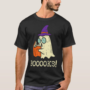 T-shirt Booooks Fantôme Mignon Lecture Bibliothèque Livres