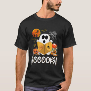 T-shirt Booooks Fantôme Mignon Lecture Bibliothèque Livres