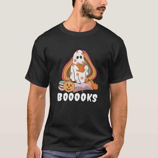 T-shirt Booooks Ghost Boo Read Books Library Teacher Hallo (Devant)