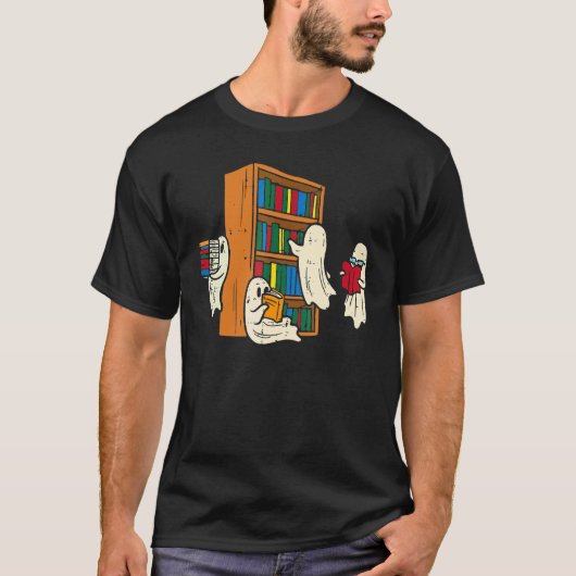 T-shirt Booooks Ghost  Halloween Teacher Book Library Read (Devant)