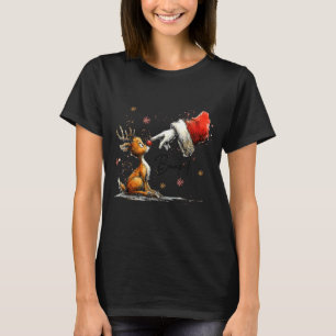 T-shirt Boop Drôle Père Noël Agriculteur Renne Mignon Noël
