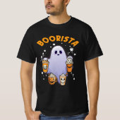 T-shirt Boorista Barista Ghost Coffee Lover Halloween Coût (Devant)
