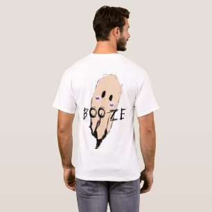 T-shirt Boos Booze Halloween Soirée Vintage Boisson Fantôm