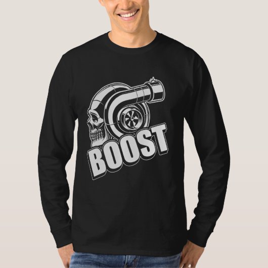 T-shirt Boost For Car Tuning Tee Real Mechanic 1 (Devant)