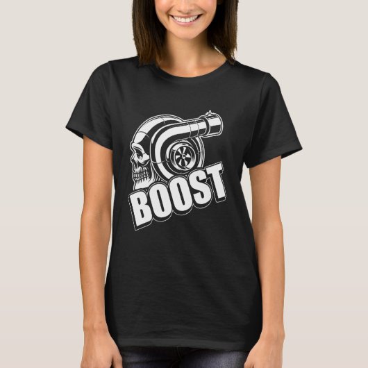 T-shirt Boost For Car Tuning Tee Real Mechanic 1 (Devant)