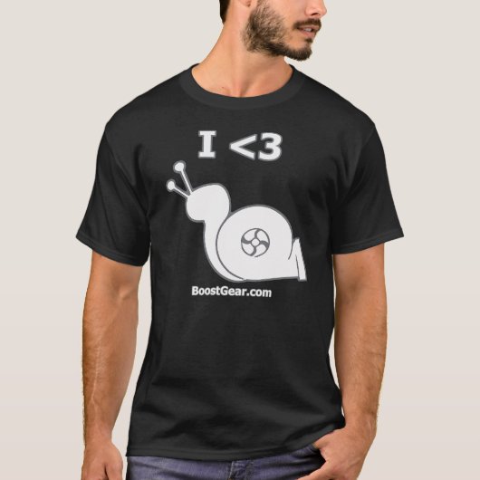 T-shirt BoostGear - escargot de Turbo de coeur d'I (Devant)
