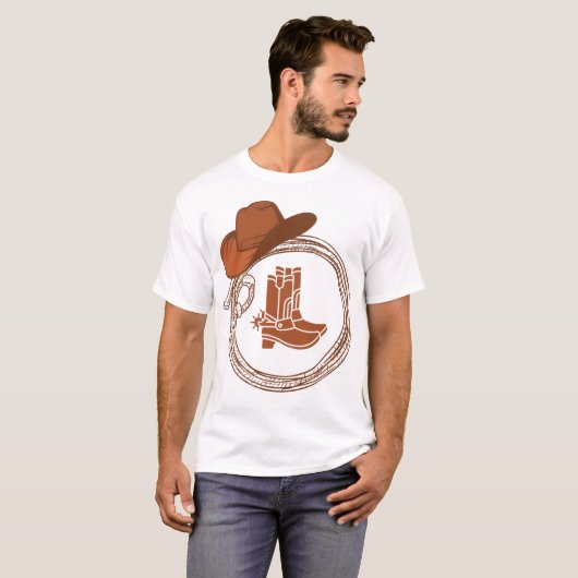 T-shirt Boot Boho Cowboy Ouest (Devant entier)
