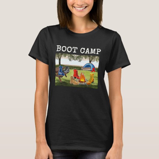 T-shirt Boot Camp ne tire pas ses chaussures usées et Ki (Devant)