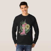 T-shirt Boot De Jardin Rempli De Printemps Et Fleur (Devant entier)